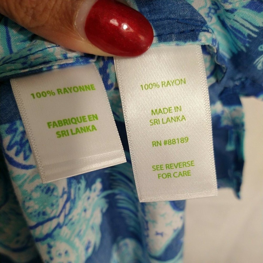 Lilly Pulitzer Martinique Joy Ride Top Blouse Blue - Picture 8 of 9